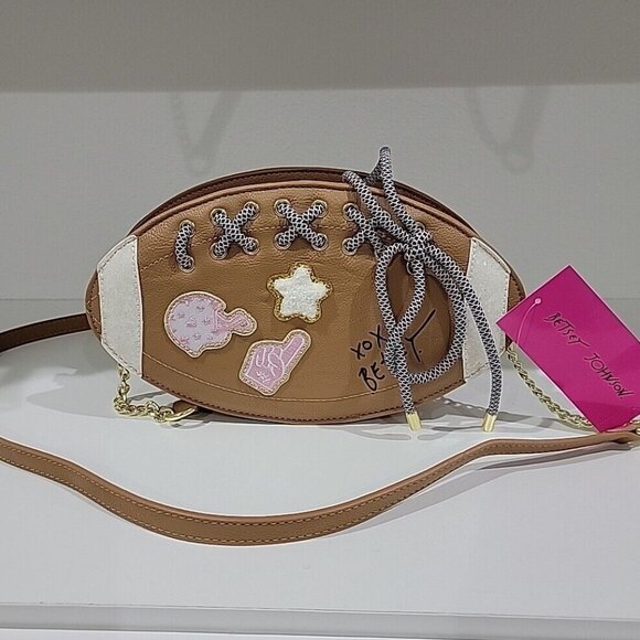 Betsey Johnson Handbags - Betsey Johnson XOFAN Football Kitsch Crossbody Bag NWT
